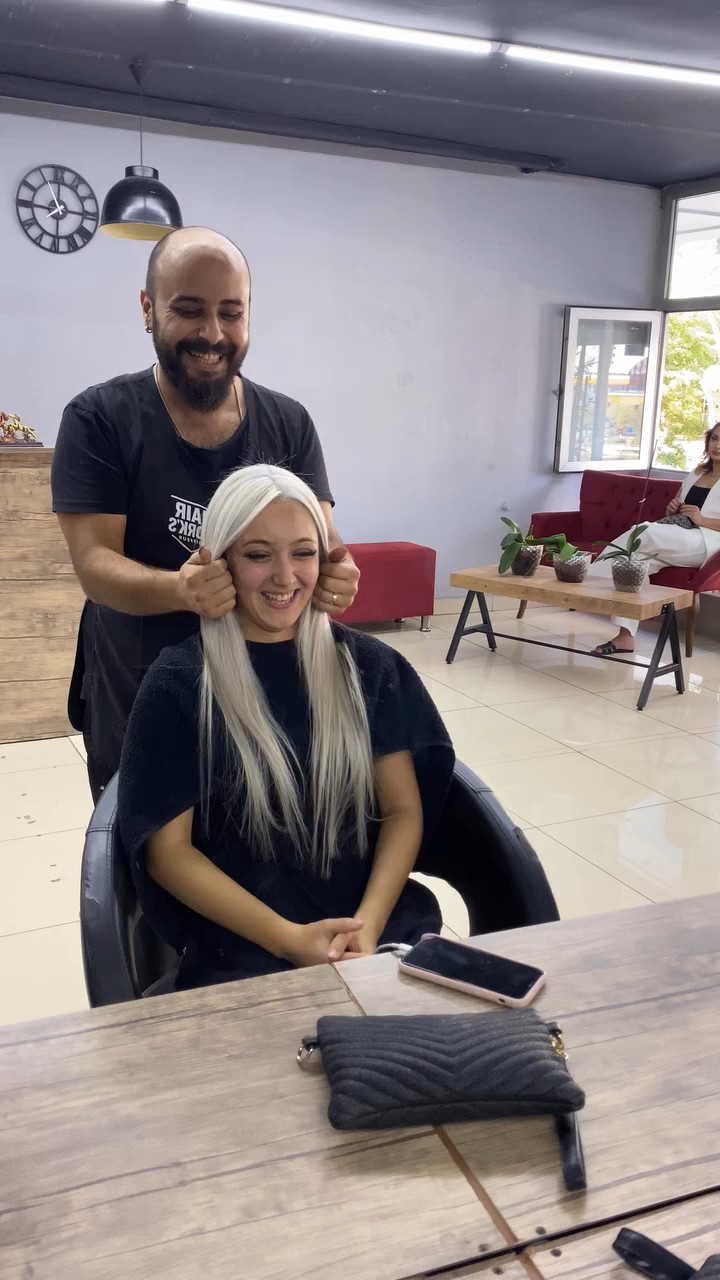 Vanilya bej uzun saç uygulaması
